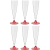 Sale Gifi Flûte en plastique rouge réutilisable x6
