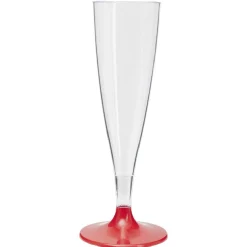 Sale Gifi Flûte en plastique rouge réutilisable x6