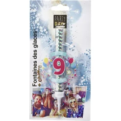 Best Gifi Fontaine de glace feu d'artifice bouteille chiffre 9