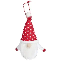 Sale Gifi Gnome à suspendre rouge et blanc H14cm