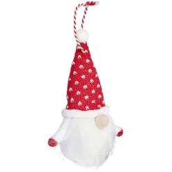Sale Gifi Gnome à suspendre rouge et blanc H14cm