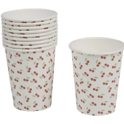 Clearance Gifi Gobelet en carton design cerise x10