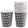 Sale Gifi Gobelet en carton imprimé noir et blanc 24 cl x12