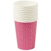 Clearance Gifi Gobelet en carton rose et blanc x 10
