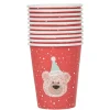 Clearance Gifi Gobelet jetable design ourson rouge et blanc x10