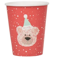 Clearance Gifi Gobelet jetable design ourson rouge et blanc x10
