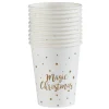 Clearance Gifi Gobelet jetable Noël Magic Christmas blanc doré 25cl x10