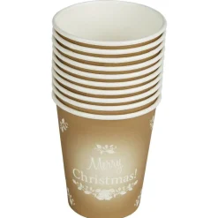 Clearance Gifi Gobelet motif houx d'or x10