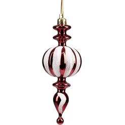 Gifi Gouttelette à suspendre blanc et rouge brillant H.14,5 cm^ Décoration Sapin