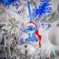 Gifi Grelot Disney Stitch bleu et gris à suspendre bois Ø6xH11cm^ Décoration Sapin