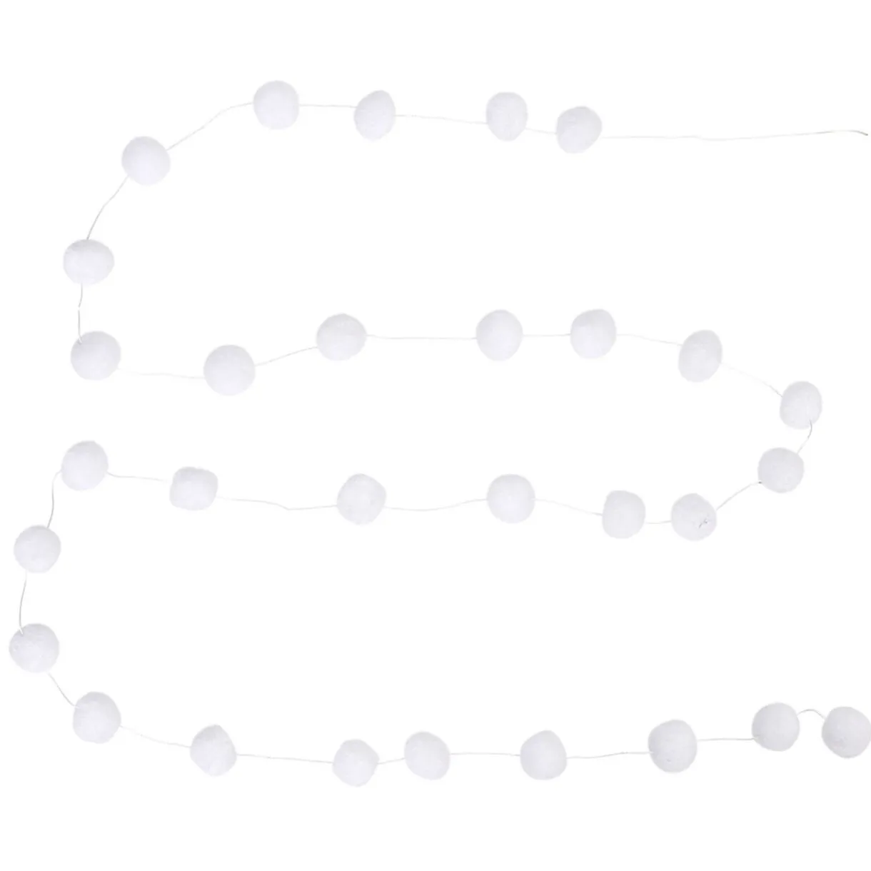 Gifi Guirlande 30 boules de neige blanc 1,8 m^ Décoration Sapin
