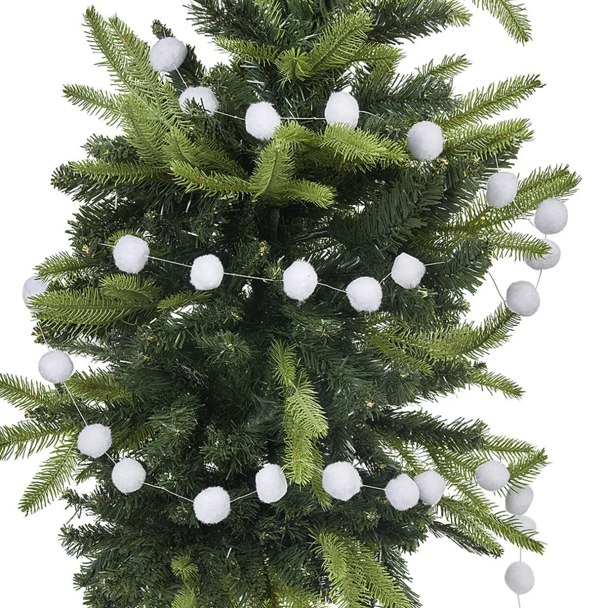 Gifi Guirlande 30 boules de neige blanc 1,8 m^ Décoration Sapin