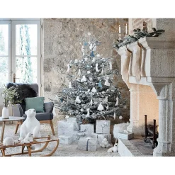 Gifi Guirlande 30 boules de neige blanc 1,8 m^ Décoration Sapin