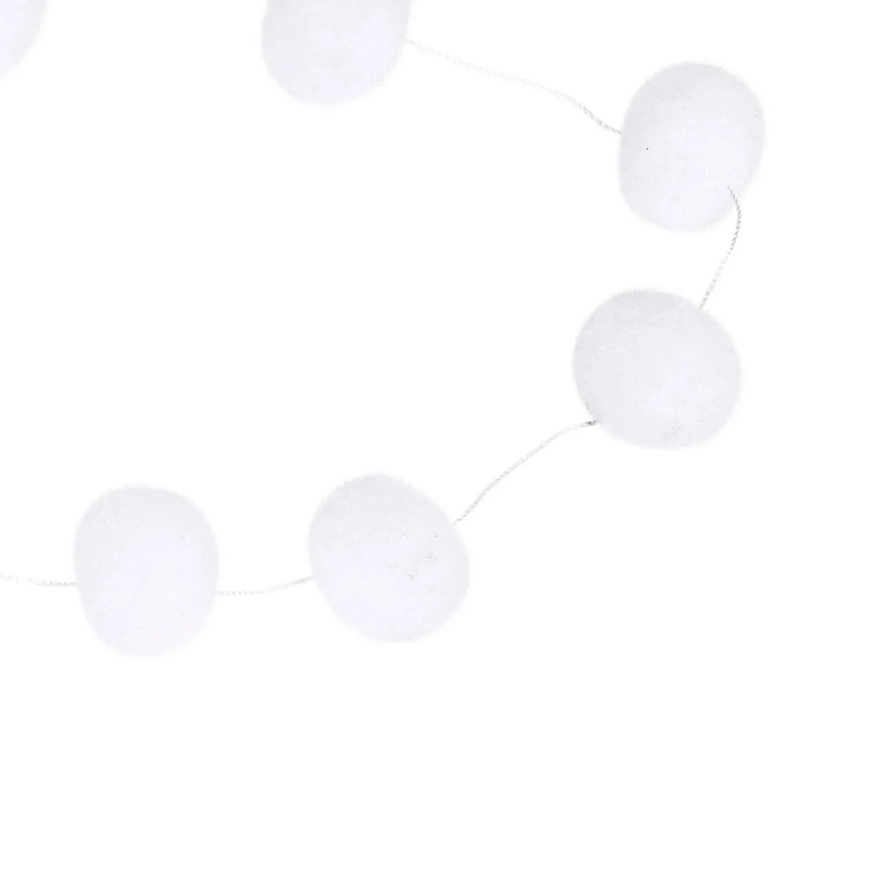 Gifi Guirlande 30 boules de neige blanc 1,8 m^ Décoration Sapin