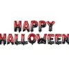 Best Gifi Guirlande ballons alu lettres Happy Halloween noirs et rouges L165xH23cm