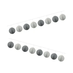 Clearance Gifi Guirlande boule papier gris 4 m