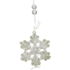 Gifi Guirlande de flocons en acrylique doré fil argenté^ Décoration Sapin