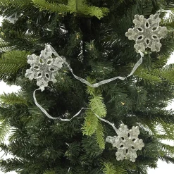 Gifi Guirlande de flocons en acrylique doré fil argenté^ Décoration Sapin