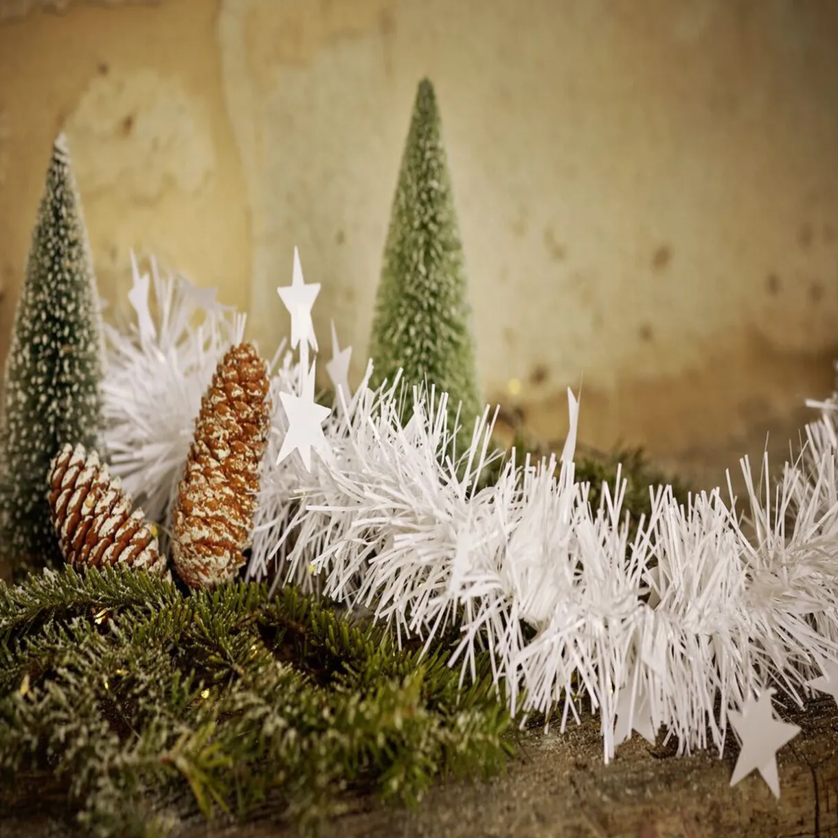 Gifi Guirlande de Noël à brins blanc scintillant L 3 m