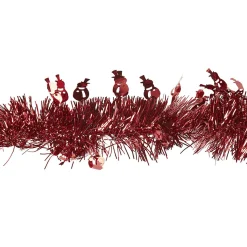 Outlet Gifi Guirlande de Noël à brins rouge scintillant L 3 m