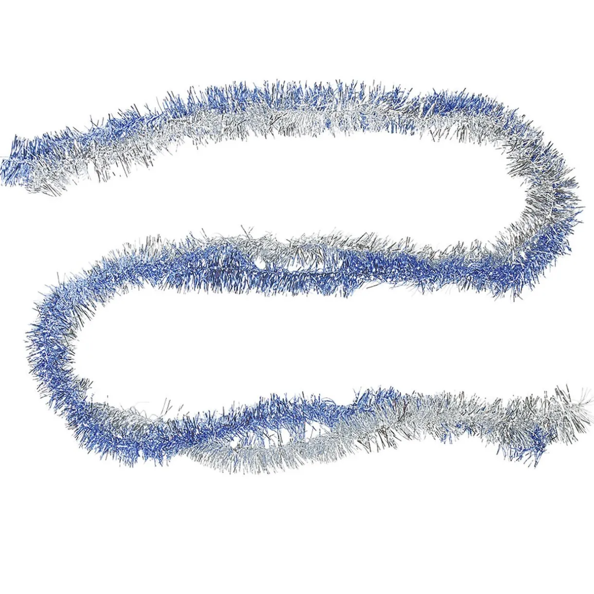 Gifi Guirlande de Noël argentée bleue 1,8 m^ Décoration Sapin
