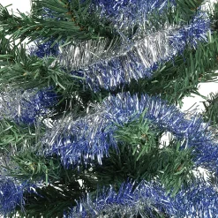 Gifi Guirlande de Noël argentée bleue 1,8 m^ Décoration Sapin