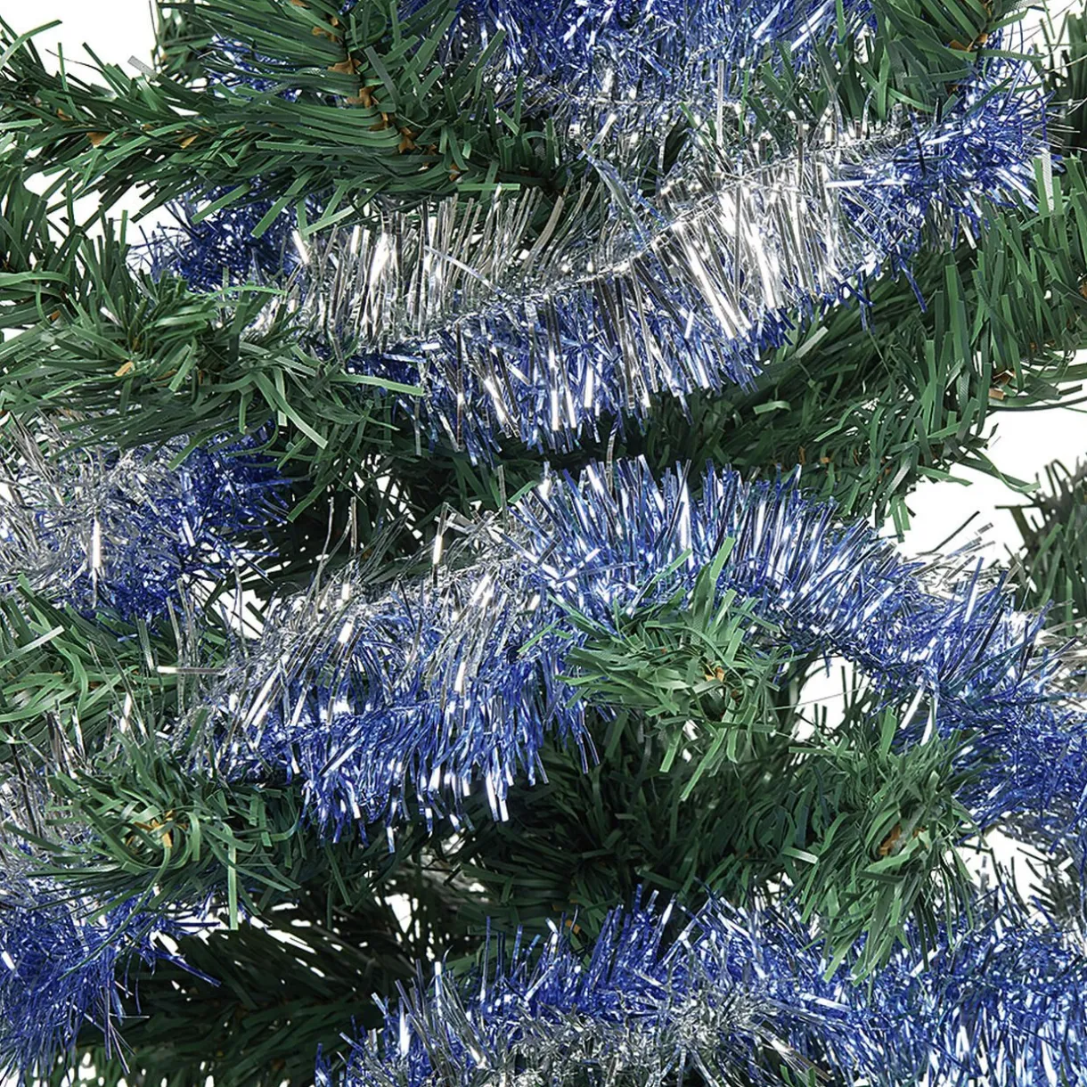 Gifi Guirlande de Noël argentée bleue 1,8 m^ Décoration Sapin