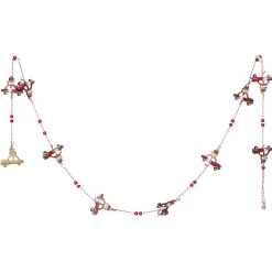 Gifi Guirlande de Noël avec voitures et flocons en bois 1,8 m^ Décoration Sapin