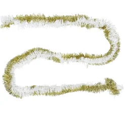 Gifi Guirlande de Noël blanche dorée 1,8 m^ Décoration Sapin