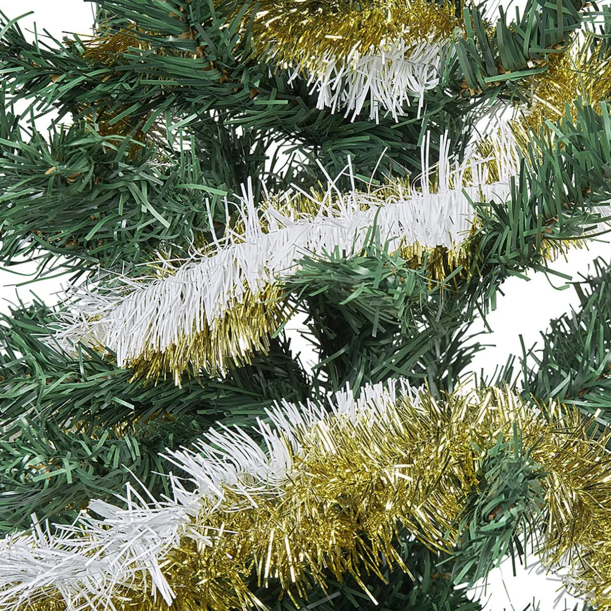 Gifi Guirlande de Noël blanche dorée 1,8 m^ Décoration Sapin