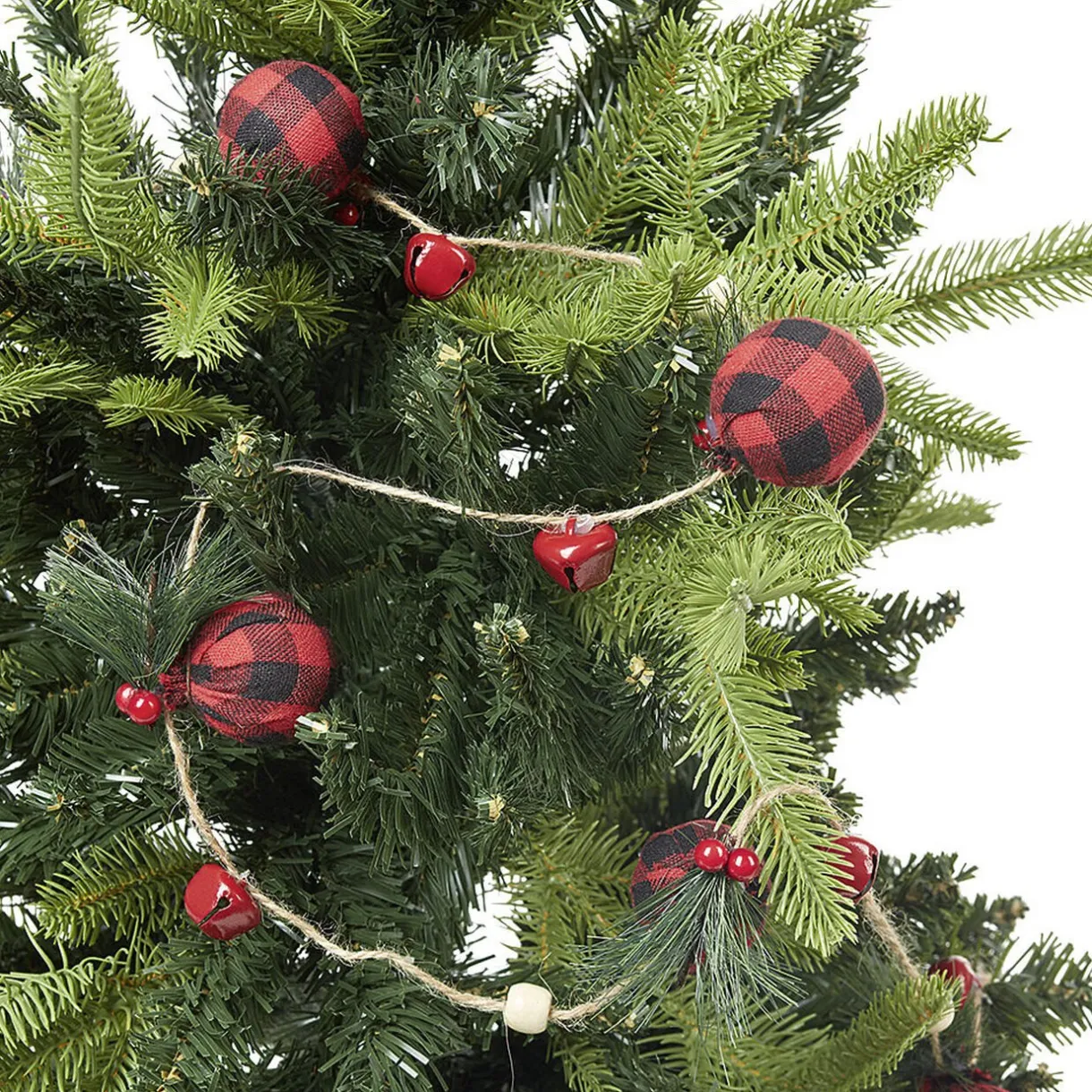 Gifi Guirlande de Noël boules rouges 1,80 m^ Décoration Sapin