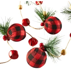 Gifi Guirlande de Noël boules rouges 1,80 m^ Décoration Sapin