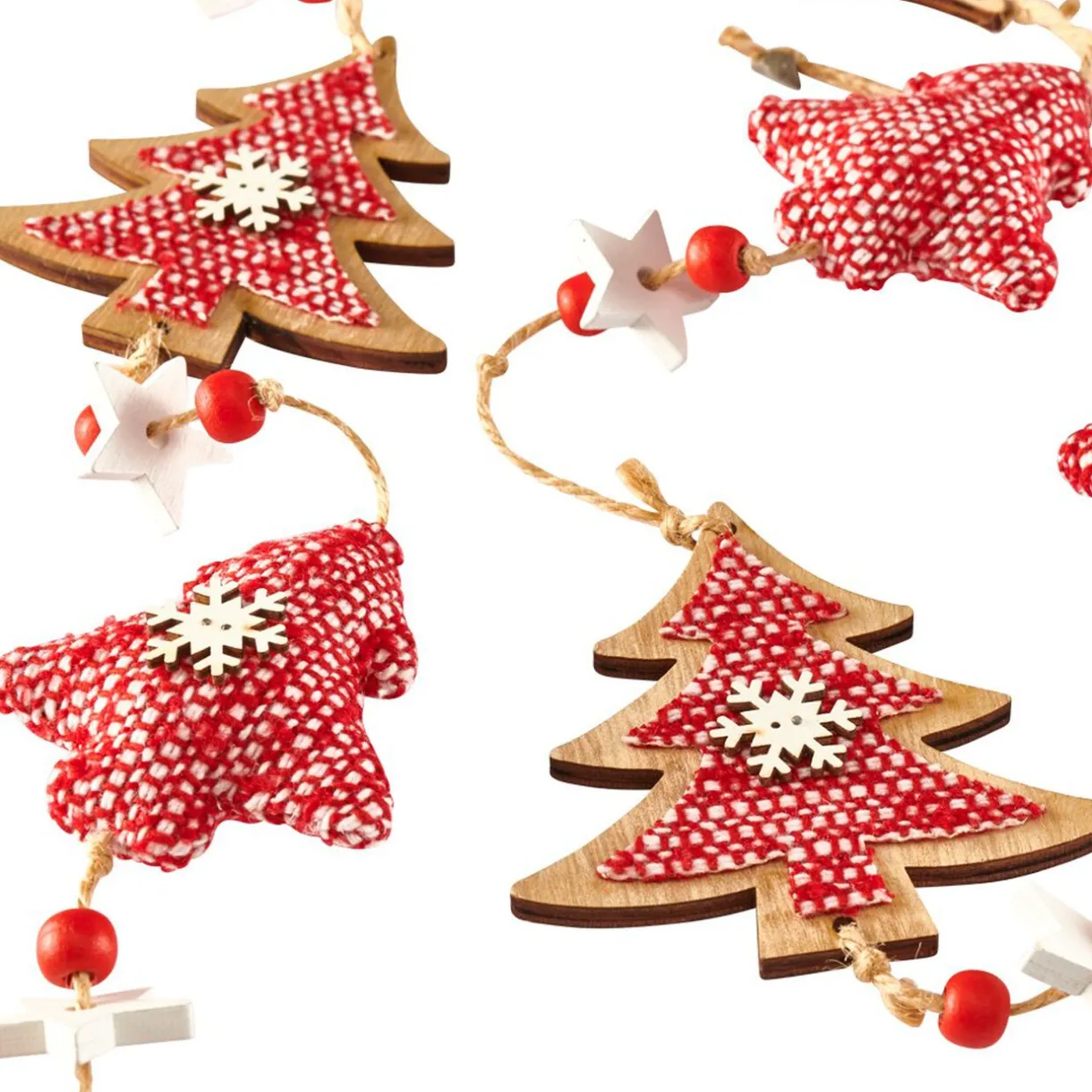 Gifi Guirlande de Noël en bois^ Décoration Sapin