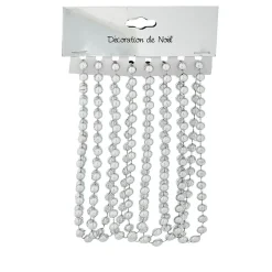 Gifi Guirlande de Noël perle argent 2,70 m^ Décoration Sapin
