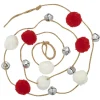 New Gifi Guirlande de Noël pompons et clochettes