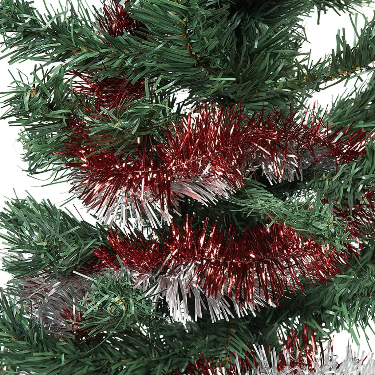 Gifi Guirlande de Noël rouge argentée 1,8 m^ Décoration Sapin