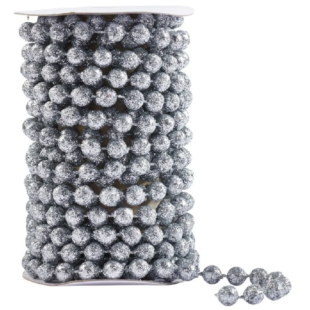 Gifi Guirlande de perles argentées 500 cm^ Décoration Sapin