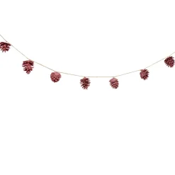 Gifi Guirlande de pommes de pin violet 1,2 m^ Décoration Sapin