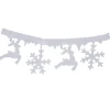 Gifi Guirlande feutrine motif renne et flocon blanc 1,8 m^ Décoration De Fenêtre
