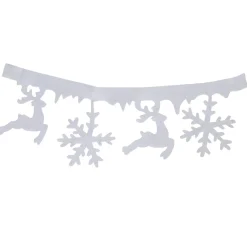 Gifi Guirlande feutrine motif renne et flocon blanc 1,8 m^ Décoration De Fenêtre