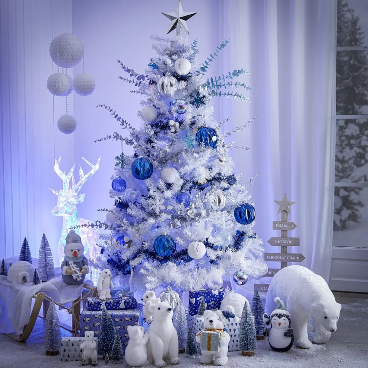 Online Gifi Guirlande iridescente argenté ou bleu 2m