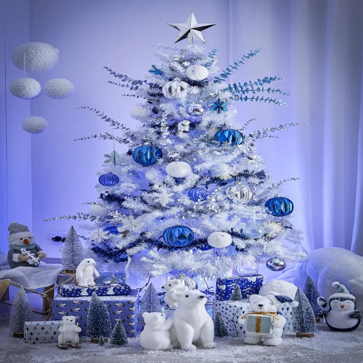 Online Gifi Guirlande iridescente argenté ou bleu 2m