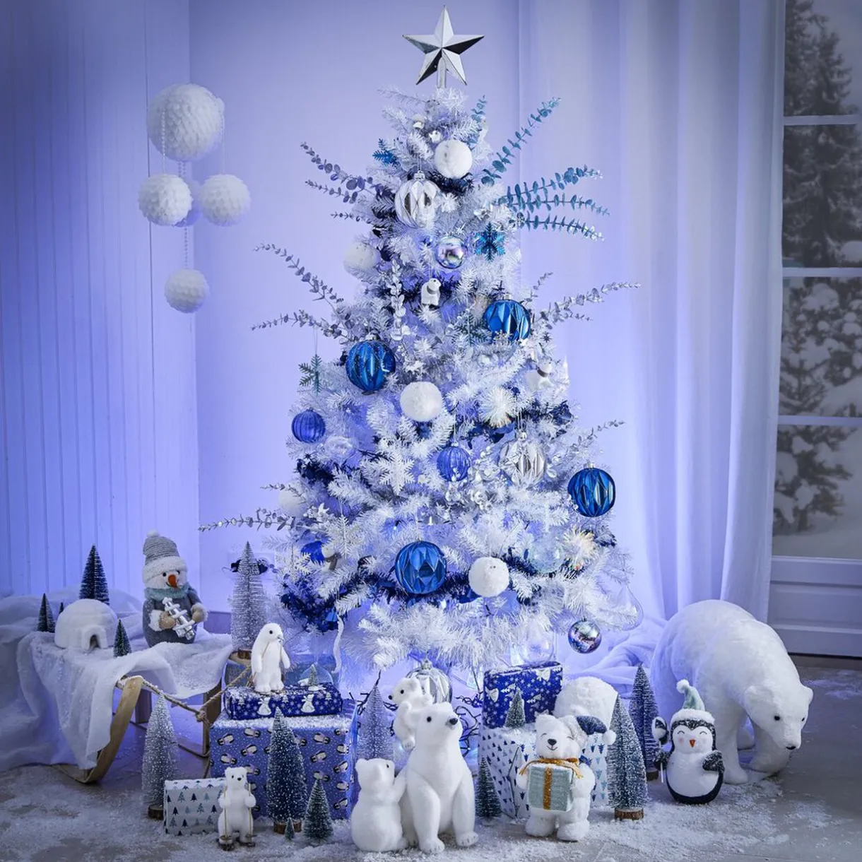 Online Gifi Guirlande iridescente argenté ou bleu 2m