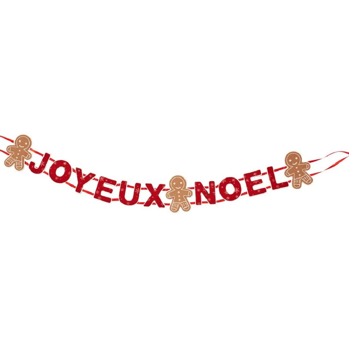 Gifi Guirlande Joyeux Noël rouge^ Décoration Sapin