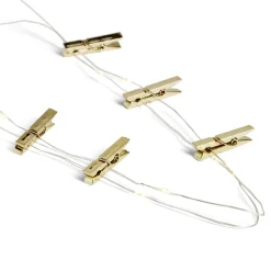 Clearance Gifi Guirlande LED à pinces 280cm plastique doré