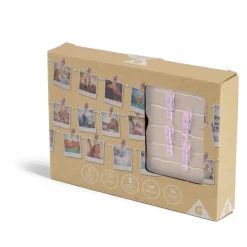 New Gifi Guirlande LED à pinces 280cm plastique rose gold