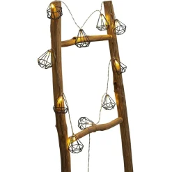 New Gifi Guirlande lumineuse 10 diamants métal noir 165cm