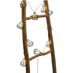 New Gifi Guirlande lumineuse 10 diamants métal noir 165cm