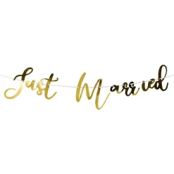 Best Gifi Guirlande mariage Just Married doré 1,5m