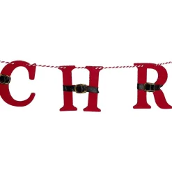 Gifi Guirlande Merry Christmas feutrine rouge 2m^ Décoration Sapin